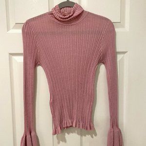 Cinq à Sept Medium Pink Frilled Sweater